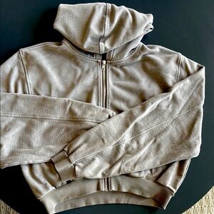 ALO Yoga Sweet Escape Cropped Zip Up Hoodie